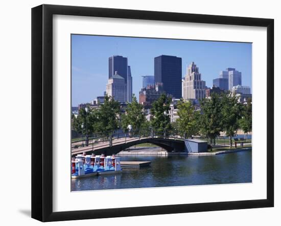 City Skyline from the Old Port, Montreal, Quebec, Canada, North America-Simanor Eitan-Framed Photographic Print