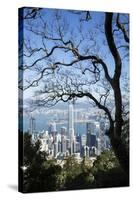 City Skyline from Victoria Peak, Hong Kong, China-Paul Souders-Stretched Canvas