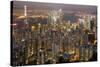 City Skyline from Victoria Peak, Hong Kong, China-Paul Souders-Stretched Canvas