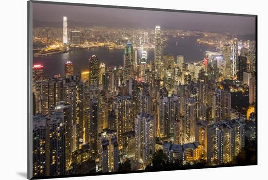 City Skyline from Victoria Peak, Hong Kong, China-Paul Souders-Mounted Premium Photographic Print