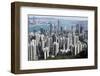 City Skyline from Victoria Peak, Hong Kong, China-Paul Souders-Framed Photographic Print