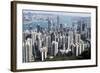 City Skyline from Victoria Peak, Hong Kong, China-Paul Souders-Framed Photographic Print