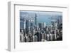 City Skyline from Victoria Peak, Hong Kong, China-Paul Souders-Framed Photographic Print