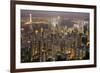 City Skyline from Victoria Peak, Hong Kong, China-Paul Souders-Framed Photographic Print