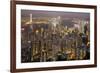 City Skyline from Victoria Peak, Hong Kong, China-Paul Souders-Framed Photographic Print