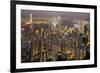 City Skyline from Victoria Peak, Hong Kong, China-Paul Souders-Framed Photographic Print