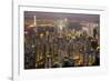 City Skyline from Victoria Peak, Hong Kong, China-Paul Souders-Framed Photographic Print