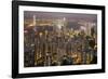 City Skyline from Victoria Peak, Hong Kong, China-Paul Souders-Framed Photographic Print