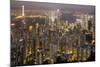 City Skyline from Victoria Peak, Hong Kong, China-Paul Souders-Mounted Photographic Print