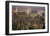 City Skyline from Victoria Peak, Hong Kong, China-Paul Souders-Framed Photographic Print