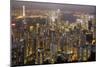 City Skyline from Victoria Peak, Hong Kong, China-Paul Souders-Mounted Photographic Print