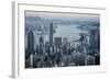 City Skyline from Victoria Peak, Hong Kong, China-Paul Souders-Framed Photographic Print