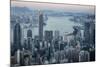 City Skyline from Victoria Peak, Hong Kong, China-Paul Souders-Mounted Photographic Print