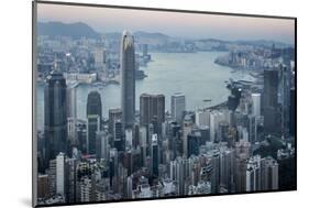 City Skyline from Victoria Peak, Hong Kong, China-Paul Souders-Mounted Photographic Print