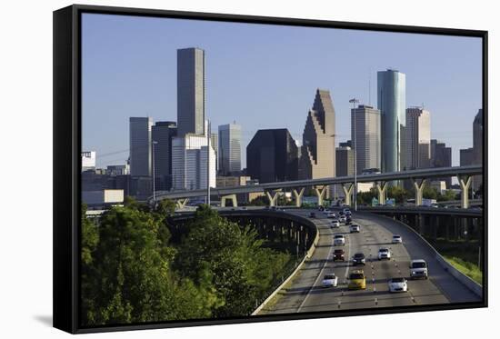 City Skyline, Houston, Texas, United States of America, North America-Gavin-Framed Stretched Canvas