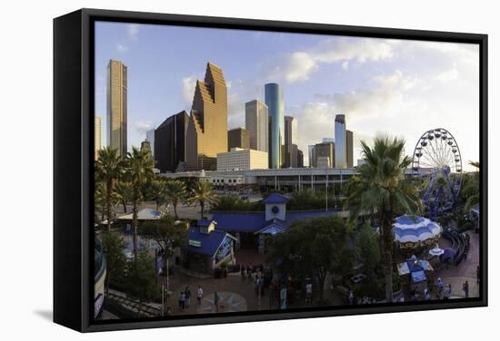 City Skyline, Houston, Texas, United States of America. North America-Gavin-Framed Stretched Canvas