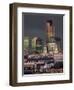 City Skyline Illuminated at Night, London, England, UK-Miller John-Framed Photographic Print