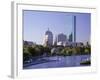 City Skyline in Early Morning, Boston, Massachusetts, New England, USA-Roy Rainford-Framed Photographic Print