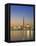 City Skyline Including Cn Tower in the Evening, Toronto, Ontario, Canada-Roy Rainford-Framed Stretched Canvas