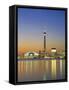 City Skyline Including Cn Tower in the Evening, Toronto, Ontario, Canada-Roy Rainford-Framed Stretched Canvas