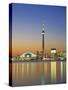 City Skyline Including Cn Tower in the Evening, Toronto, Ontario, Canada-Roy Rainford-Stretched Canvas