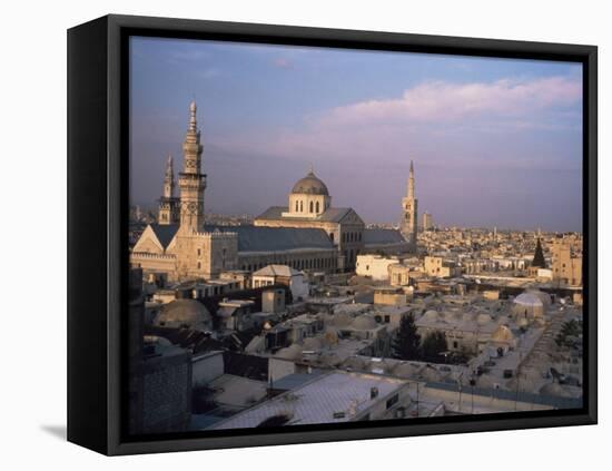 City Skyline Including Omayyad Mosque and Souk, Damascus, Syria, Middle East-Bruno Morandi-Framed Stretched Canvas