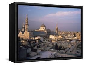 City Skyline Including Omayyad Mosque and Souk, Damascus, Syria, Middle East-Bruno Morandi-Framed Stretched Canvas