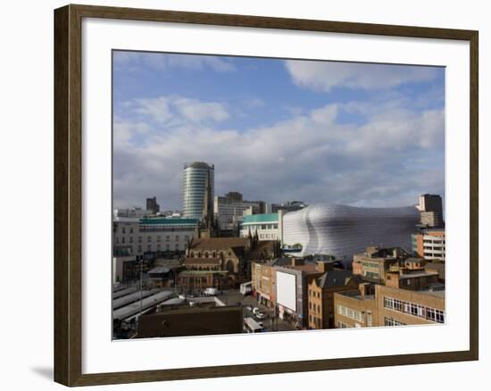 City Skyline, Including Selfridges, Birmingham, England, United Kingdom, Europe-Charles Bowman-Framed Photographic Print