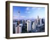 City Skyline Including the Petronas Building, Kuala Lumpur, Malaysia, Southeast Asia-Gavin Hellier-Framed Photographic Print