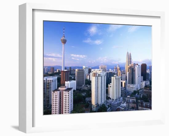 City Skyline Including the Petronas Building, Kuala Lumpur, Malaysia, Southeast Asia-Gavin Hellier-Framed Photographic Print