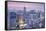 City Skyline Looking Along the Bts Skytrain-Alex Robinson-Framed Stretched Canvas