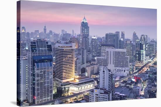 City Skyline Looking Along the Bts Skytrain-Alex Robinson-Stretched Canvas