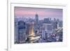 City Skyline Looking Along the Bts Skytrain-Alex Robinson-Framed Photographic Print