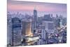 City Skyline Looking Along the Bts Skytrain-Alex Robinson-Mounted Photographic Print