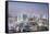 City Skyline Looking Along the Bts Skytrain-Alex Robinson-Framed Stretched Canvas