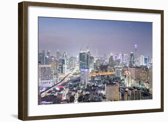 City Skyline Looking Along the Bts Skytrain-Alex Robinson-Framed Photographic Print