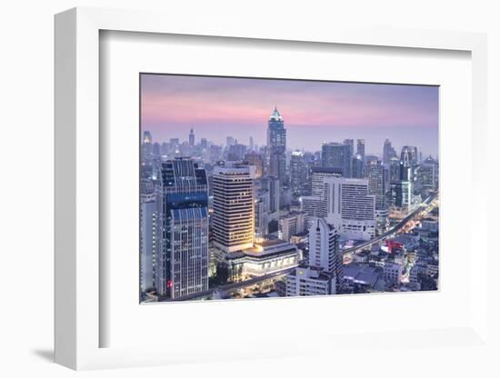 City Skyline Looking Along the Bts Skytrain-Alex Robinson-Framed Photographic Print