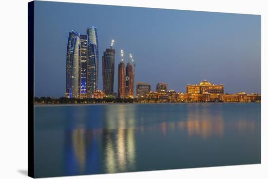 City Skyline Looking Towards the Emirates Palace Hotel and Etihad Towers-Jane Sweeney-Stretched Canvas