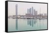 City Skyline Looking Towards the Emirates Palace Hotel and Etihad Towers-Jane Sweeney-Framed Stretched Canvas