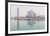 City Skyline Looking Towards the Emirates Palace Hotel and Etihad Towers-Jane Sweeney-Framed Photographic Print