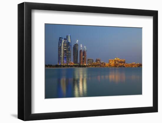 City Skyline Looking Towards the Emirates Palace Hotel and Etihad Towers-Jane Sweeney-Framed Photographic Print