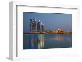 City Skyline Looking Towards the Emirates Palace Hotel and Etihad Towers-Jane Sweeney-Framed Photographic Print