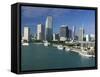City Skyline, Miami, Florida, USA-Gavin Hellier-Framed Stretched Canvas