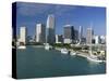 City Skyline, Miami, Florida, USA-Gavin Hellier-Stretched Canvas