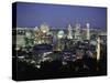 City Skyline, Montreal, Quebec, Canada-Walter Bibikow-Stretched Canvas