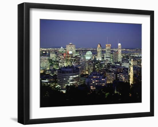 City Skyline, Montreal, Quebec, Canada-Walter Bibikow-Framed Premium Photographic Print