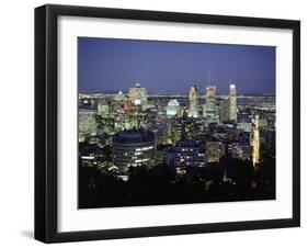 City Skyline, Montreal, Quebec, Canada-Walter Bibikow-Framed Premium Photographic Print