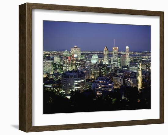 City Skyline, Montreal, Quebec, Canada-Walter Bibikow-Framed Photographic Print