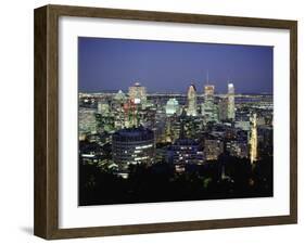 City Skyline, Montreal, Quebec, Canada-Walter Bibikow-Framed Photographic Print