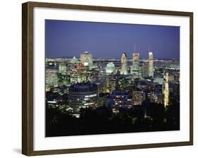 City Skyline, Montreal, Quebec, Canada-Walter Bibikow-Framed Photographic Print